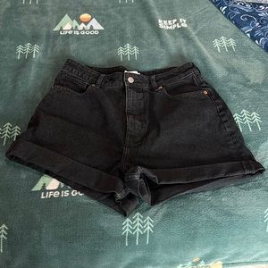 H&M Black High Waisted Shorts